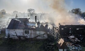 Didelis gaisras Nemėžyje