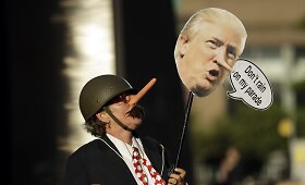 Briuselyje keli tūkstančiai žmonių protestavo prie&scaron; Trumpo vizitą