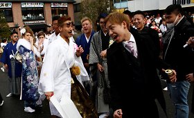 Pilnametystės sulaukusių japonų &scaron;ventė Tokijuje