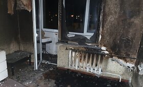 Ukmergės Jaunimo gatvėje sudegęs butas