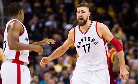 J.Valančiūnas ir &bdquo;Raptors&ldquo; metė rimtą i&scaron;&scaron;ūkį NBA čempionams