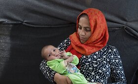 Idomeni pabėgėlių stovykloje gimę kūdikiai