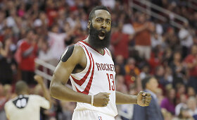 Fenomenalus Jamesas Hardenas ir pirmoji &bdquo;Rockets&ldquo; pergalė NBA