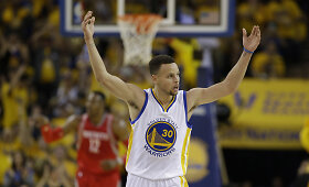 Lengva &bdquo;Warriors&ldquo; pergalė pirmose serijos su &bdquo;Rockets&ldquo; rungtynėse