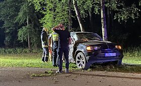 Vilniuje prie Vingio parko BMW atsitrenkė į medį