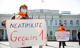 Tarptautinė darbo diena minima piketais prie valdžios institucijų
