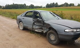 Avarija &Scaron;ilalės rajone: susidūrė &bdquo;Mazda&ldquo; ir &bdquo;Volvo&ldquo;