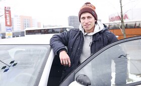 Norbertas Daunoravičius laikė improvizuotą vairavimo egzaminą