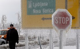 Slovėniją sukaustė storas ledo sluoksnis