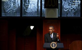 Barackas Obama pirmąkart per savo kadenciją apsilankė JAV mečetėje