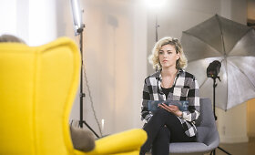  Vilija Matačiūnaitė socialinės akcijos &bdquo;Neleisk sunkumams užaugti&ldquo; filmavime