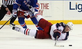 NHL: &bdquo;New York Rangers&ldquo; po pratęsimo įveikė &bdquo;Columbus Blue Jackets&ldquo; ledo ritulininkus 
