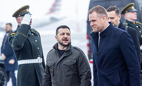 Vilniaus oro uoste nusileido Ukrainos Prezidento Volodymyro Zelenskio lėktuvas