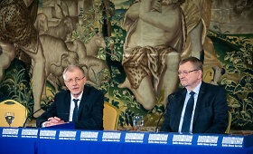 Lietuvos socialdemokratų darbo partijos spaudos konferencija po pirmo Seimo rinkimų turo