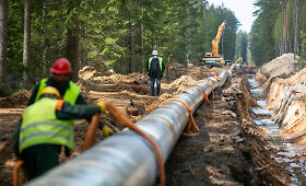 Energetikos ministras apžiūrėjo dujotiekių jungties tarp Lietuvos ir Lenkijos GIPL statybų aik&scaron;telę