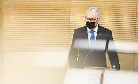 Prezidentas Gitanas Nausėda Seime skaito antrąjį metinį prane&scaron;imą