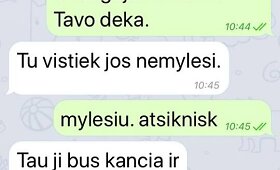 Petro Gražulio ir Birutės Navickaitės susira&scaron;inėjimas, kai ji buvo nė&scaron;čia