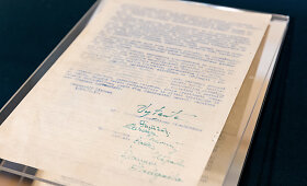 Signatarų namuose eksponuojama 1949 m. vasario 16 d. Lietuvos laisvės kovos sąjūdžio Tarybos deklaracija