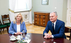 Prezidentas Gitanas Nausėda susitiko su pretendente į vidaus reikalų ministres Rita Tama&scaron;uniene