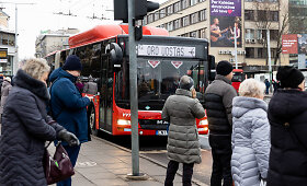 Vilniuje &ndash; vie&scaron;ojo transporto vairuotojų streikas