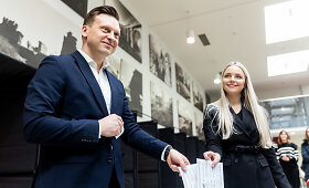 Valdas Benkunskas balsuoja antrame merų rinkimų ture