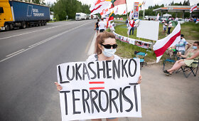 Baltarusijos pasienyje esančiuose Medininkuose &ndash; protestas