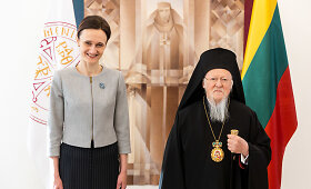 Seimo pirmininkė susitiko su Konstantinopolio patriarchu Baltramiejumi I