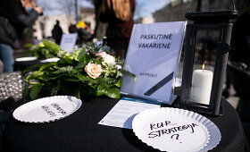 Protesto akcija &bdquo;Paskutinė verslo vakarienė&ldquo;