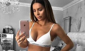 Stebinanti nė&scaron;čios &bdquo;Instagram&ldquo; žvaigždės figūra &ndash; pilvo nė kvapo!