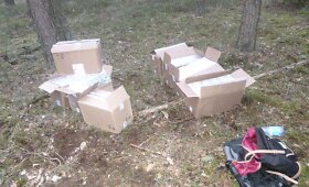 Lazdijų rajone pasieniečiai sulaikė ir kontrabandą ir ją palikusį žmogų