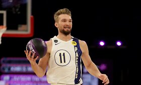 Smagus Domanto Sabonio pasirodymas NBA įgūdžių konkurse