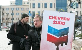 Protestas prie&scaron; skalūninių dujų paie&scaron;ką Lietuvoje