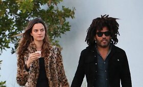 Lenny Kravitzas ir naujoji jo draugė Barbara Fialho
