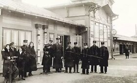 Tarpukario Palanga dvelkusi Kretingos geležinkelio stotis