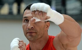 Vie&scaron;a Vladimiro Klyčko ir Alexo Leapai treniruotė Oberhauzene