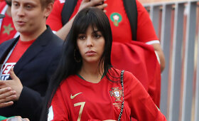 Georgina Rodriguez palaikė Cristiano Ronaldo rungtynėse Portugalija-Marokas