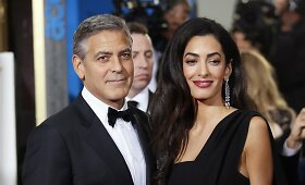 George'as ir Amal Clooney &bdquo;Auksinių gaublių&ldquo; ceremonijoje