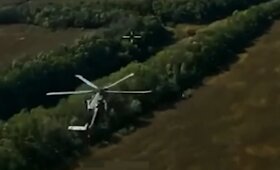 Ukrainiečiai parodė, kaip persekioja Rusijos sraigtasparnį