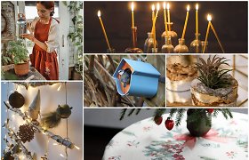 Lietuvių kūrėjų dovanos namams: nuo lino staltiesių, kitokių eglučių, lesyklėlių ir žvakių betone