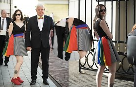 Išskirtiniu aksesuaru Klaipėdos mero dukra Prezidentūroje reiškė palaikymą LGBTQ+
