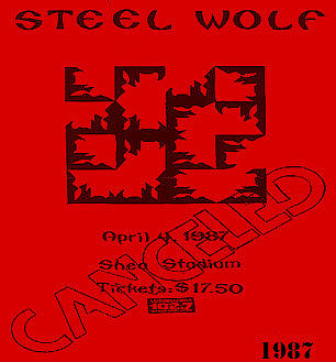 Steel Wolf nuotr. /„Steel Wolf“ koncerto 1987 m. plakatas