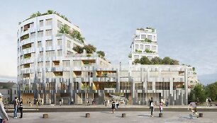 Projektas &bdquo;Ilot de l&rsquo;Octroi&ldquo; Reno mieste (Prancūzija); arch. MVRDV, ALL ir Giboire; 1-oji vieta