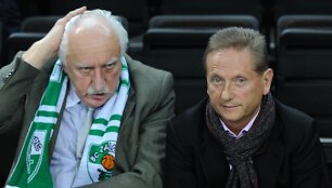Vladimiras Romanovas (d.) &bdquo;Žalgirio&ldquo; rungtynėse prie&scaron; &bdquo;Maccabi&ldquo;