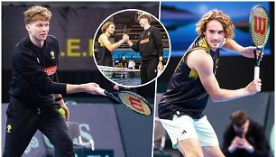 Mindaugas Kuzminskas ir Stefanos Tsitsipas