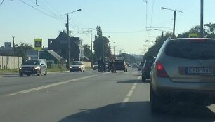 Raudondvario plente Kaune partrenkta pėsčioji
