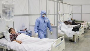 Laikinoji COVID-19 ligoninė netoli Maskvos