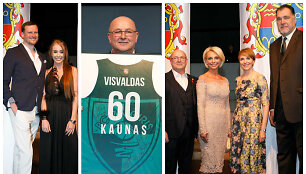 Danielius Bunkus ir Viktorija Siegel, Visvaldas Marijo&scaron;aitis, Loreta Stonkienė, Arvydas Sabonis su žmona Ingrida