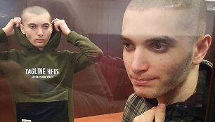 Salechas Magamadovas (de&scaron;inėje) ir Ismailas Isajevas