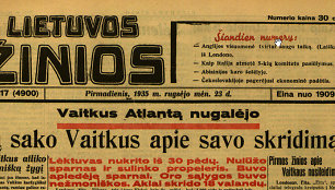 „Lietuvos žinių“ pirmasis puslapis 1935 m. rugsėjo 23 d.