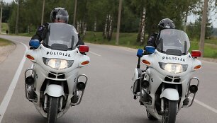 Lietuvos policija patruliuoja motociklais